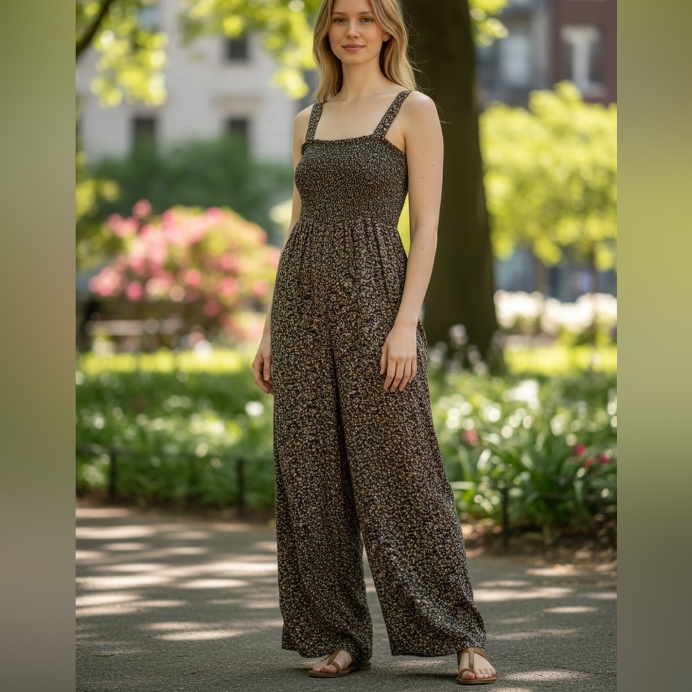 Women's Floral Smocked Romper